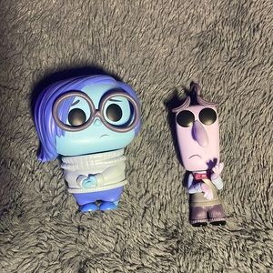 Disney Pixar inside out pop figures Sad & Fear